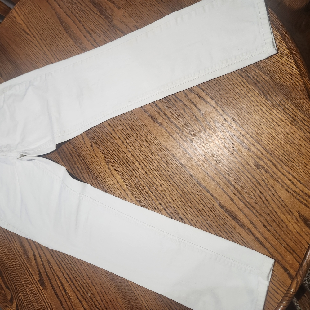White Straight-Leg Jeans